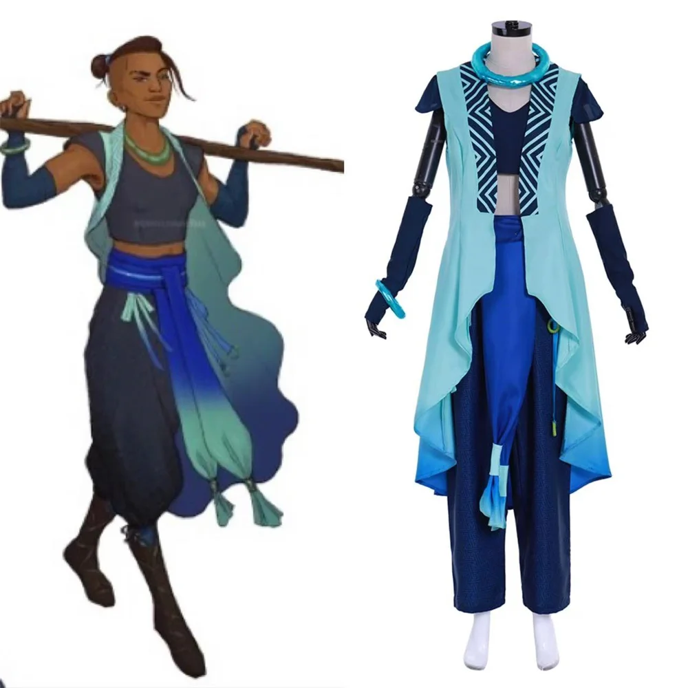 

Game Beauregard Lionett Cosplay Costume Women Blue Battle Uniform Suit Halloween Carnival Party Outfits