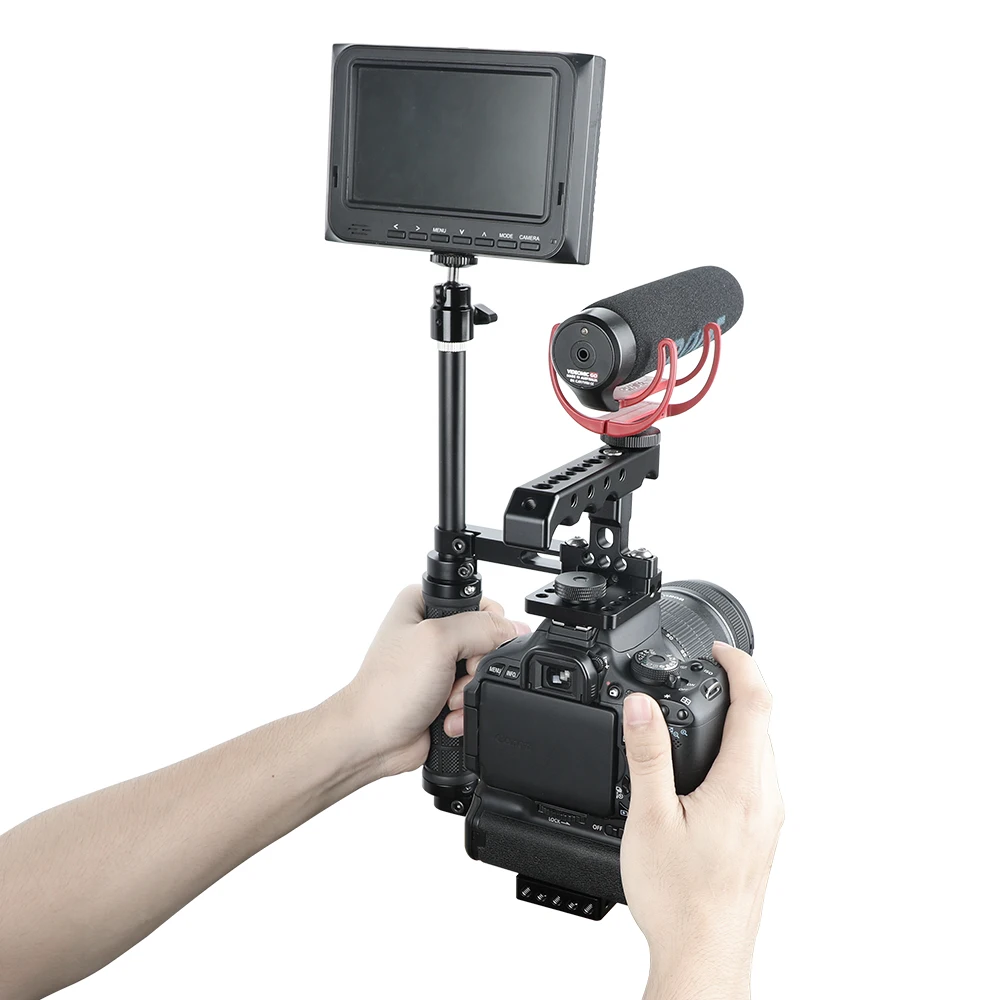 SZRIG Camera Cage Kit With Top Cheese Handle Shoe Mount Adjustable side handle For Canon Nikon Cameras