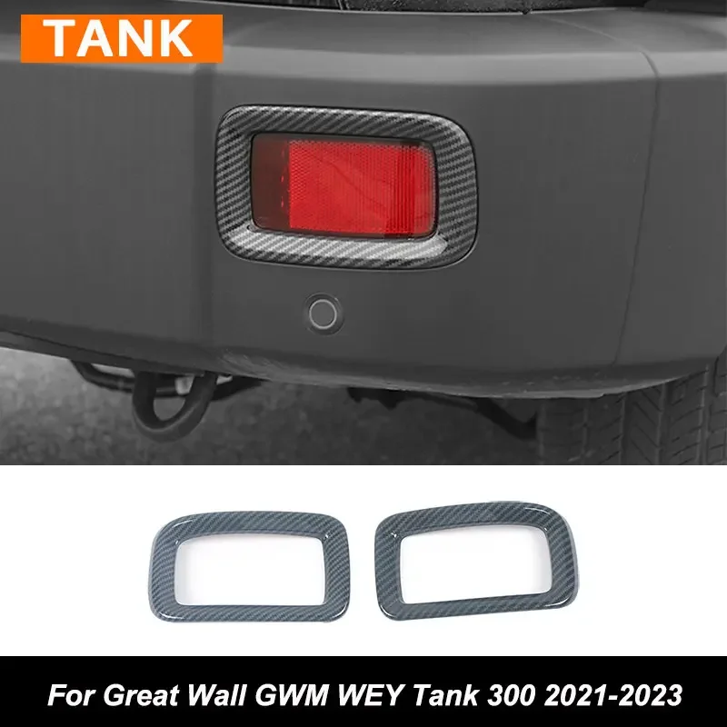 Voor Grote Muur Gwm Wey Tank 300 2021-2023 Achterbumper Mistlamp Decoratieve Beschermende Frame Stickers Accessoires