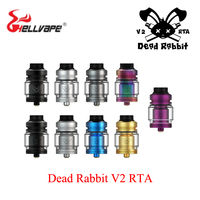 Original Hellvape Dead Rabbit V2 RTA Tank 5ml Capacity 25mm Top Fill Push-style Electronic Cigarette Atomizer for 510 Box Capo