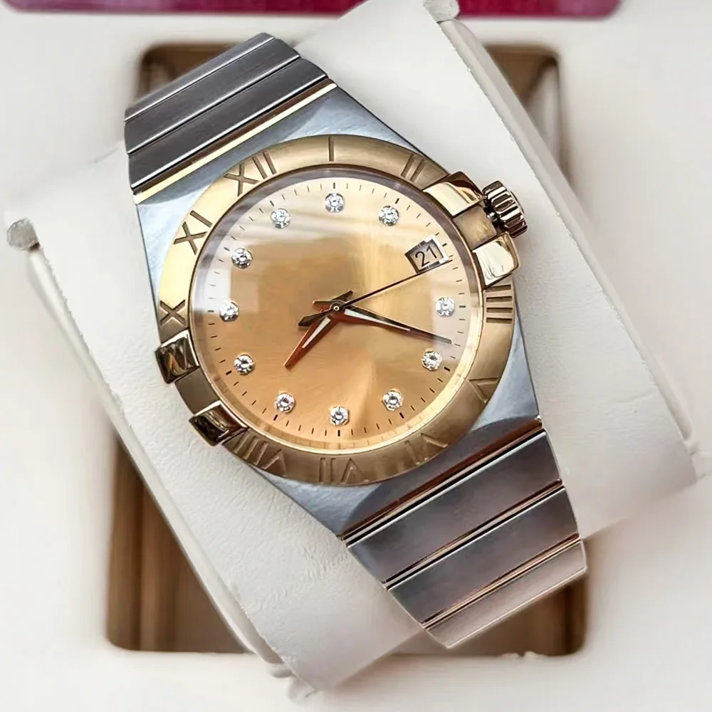 2025 VIP محدودة جديدة الأعمال الفاخرة ساعة رجالي ساعة ميكانيكية أوتوماتيكية بالكامل متعددة الوظائف موضة المرأة مقاوم للماء وات