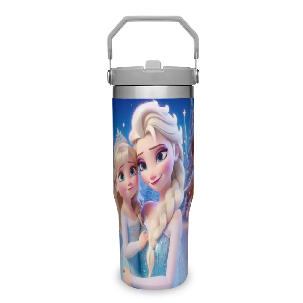 Portable Car Cup Frozen Disney Elsa Stainless Steel 304 Tumbler Water Bottle 30oz/900ml