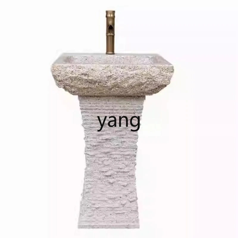 

LH natural marble laundry pool outdoor integrated courtyard sink