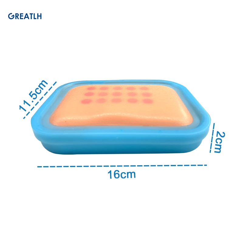 Silikonowa ludzka skóra szew podkładka szkoleniowa do wkłucia do żyły wtrysku podkładka szkoleniowa