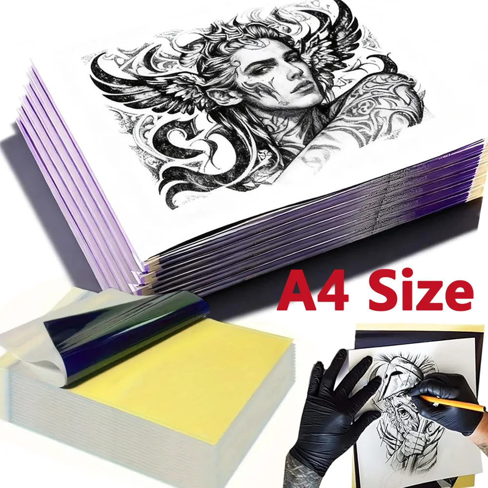 

100/50/5pcs A4 Tattoo Transfer Paper 4-Layers Thermal Stencil Papers Tracing Copier Paper for Tattoo Printer Tattooo Accessories