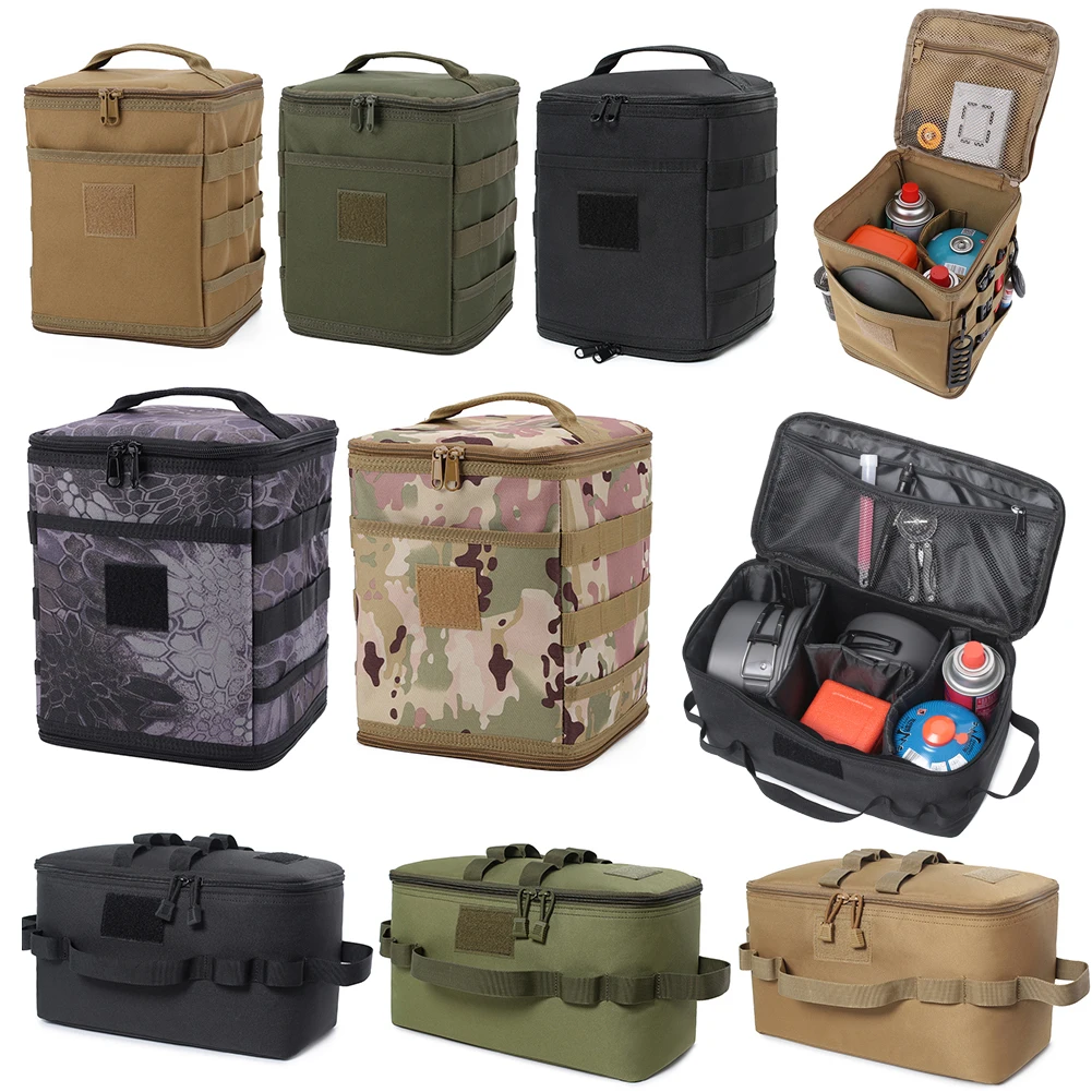 Tactical Pouch Storage Bag Large Capacity Practical Organizer Bags Multifunctional Gas Stove Canister Pot Carry Bags 600D Oxford