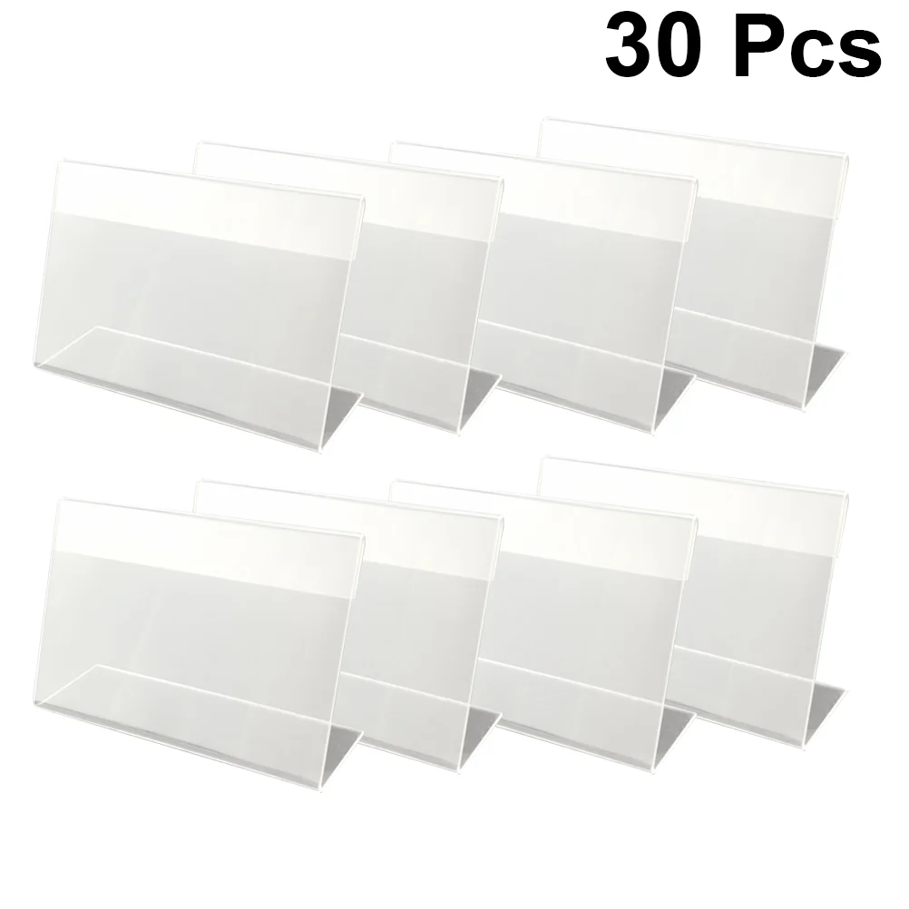 Table Sign Display Shelves Supermarket Price Tag Retail Office Transparent Labels