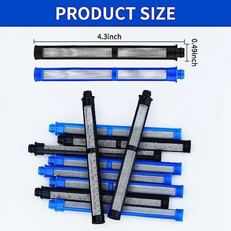 Airless Spraygun Filtros Set Kit, 287033, 100 Malha De Látex, 287032, 60 Mesh, mais pressão, 5 pcs