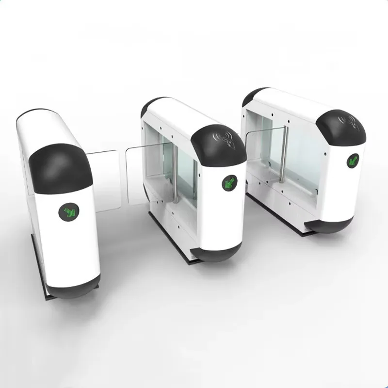 Auto Flap Barrier Gate Turnstile New Model Biometric Swing Barrier Machine for Safe Pedestrian Entrance/Exit