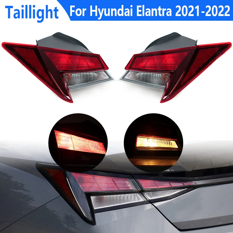 

Halogen Car Rear Tail Light For Hyundai Elantra 2021 2022 Turn Signal Light Stop Brake Lamp Accessories 92402AB100 92401AB100