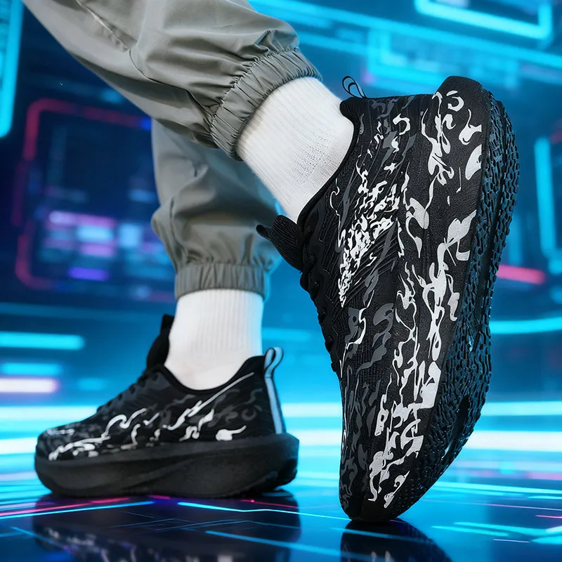 

Men's Running Shoes Cushioning Breathable Mesh Off-road Luxury shoes Couple Outdoor Sneakers Trainer Shoes Race Non-Slip Fashion