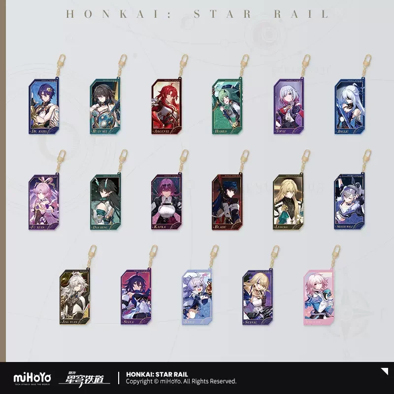 

Sunsyea Honkai Star Rail Official Merch miHoYo Original Authentic QXYY Series Keychain Pendant Blade Fu Xuan Kafka Dan Heng