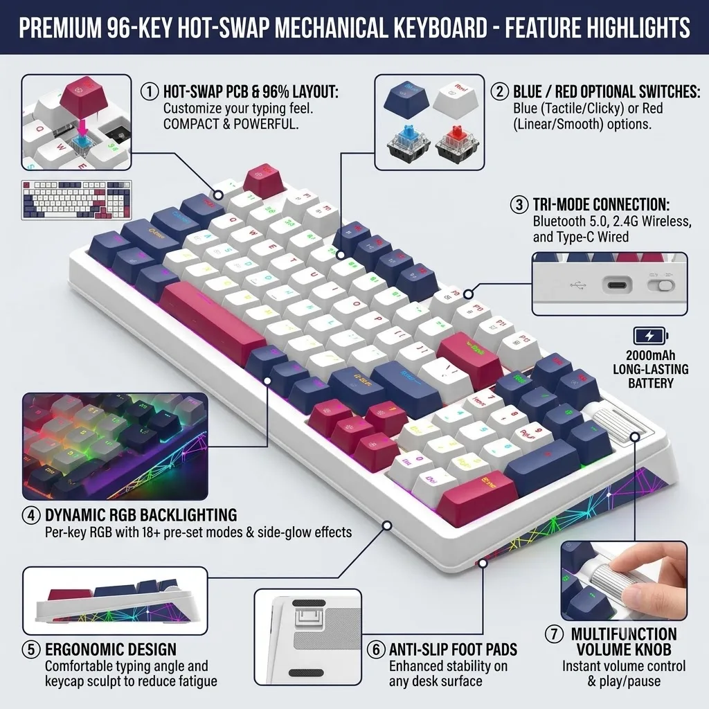 JITE Bluetooth Wireless Gaming Office Keyboard with Rainbow-light RGB set game office laptop universal keyboard