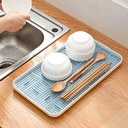 Detachable Tableware Drain Tray Double Layer Grids Design Dish Drainer Storage Tray Kitchen Accessory Easy Clean Dish Drainer