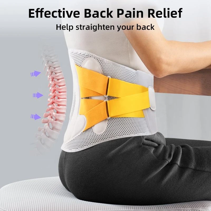 Breathable Lower Back Brace Lumbar Support Belt with Bionic Support System, Adjustable Waist Support for Sciatica,Herniated Disc