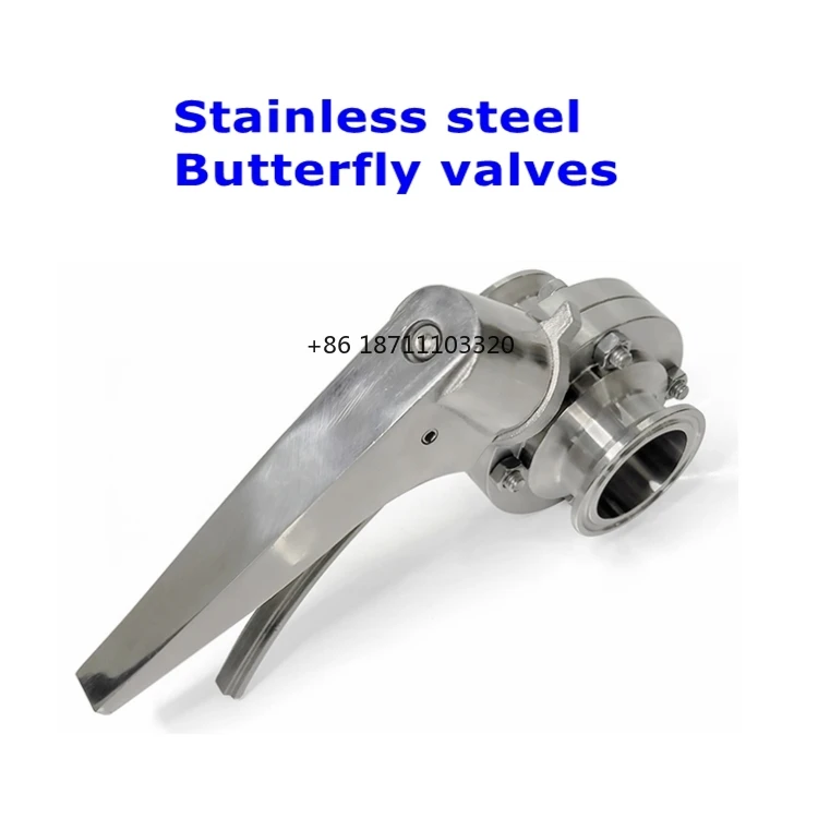 304 stainless steel duckbill butterfly valve quick installation beer equipment 316 clamp type quick connection welding valve