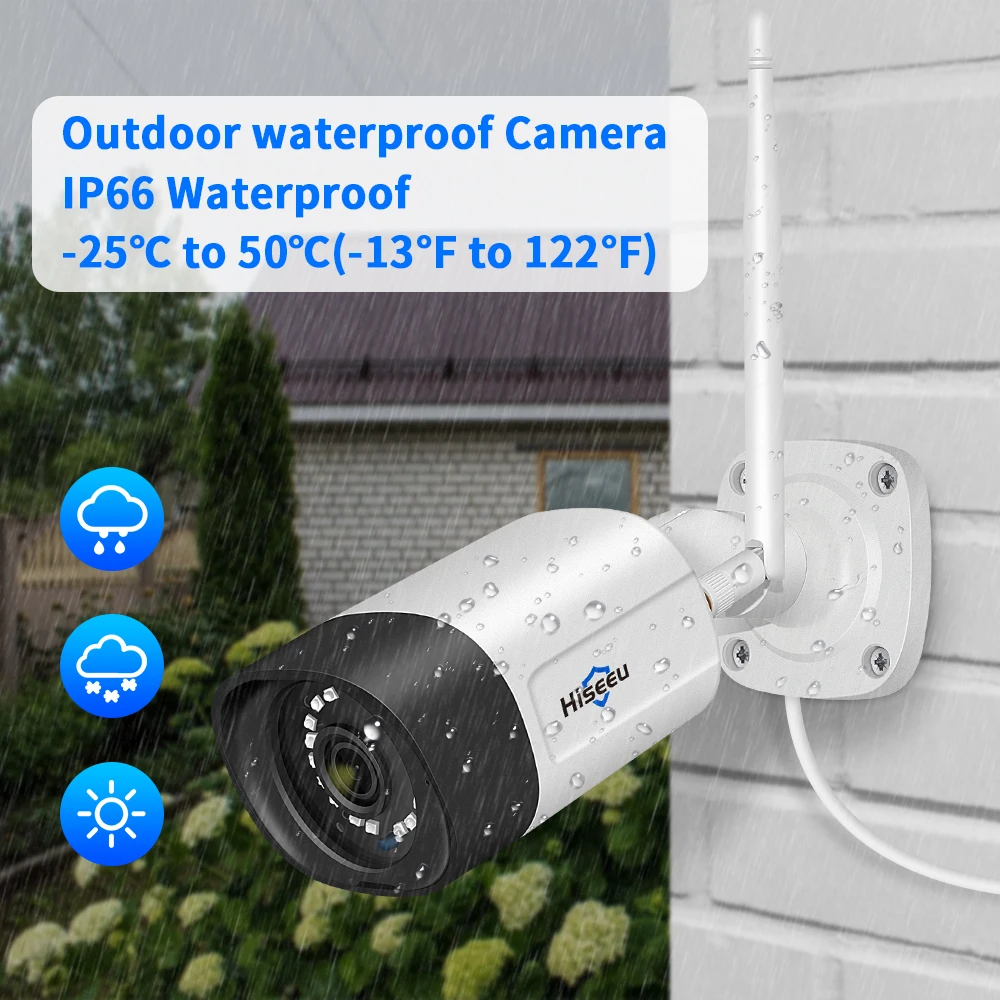 Hiseeu 16CH NVR 3/5MP WIFI IP Camera Security Kit Night Vision Human Detection 2-way Audio Outdoor CCTV Surveillance System Set image 4
