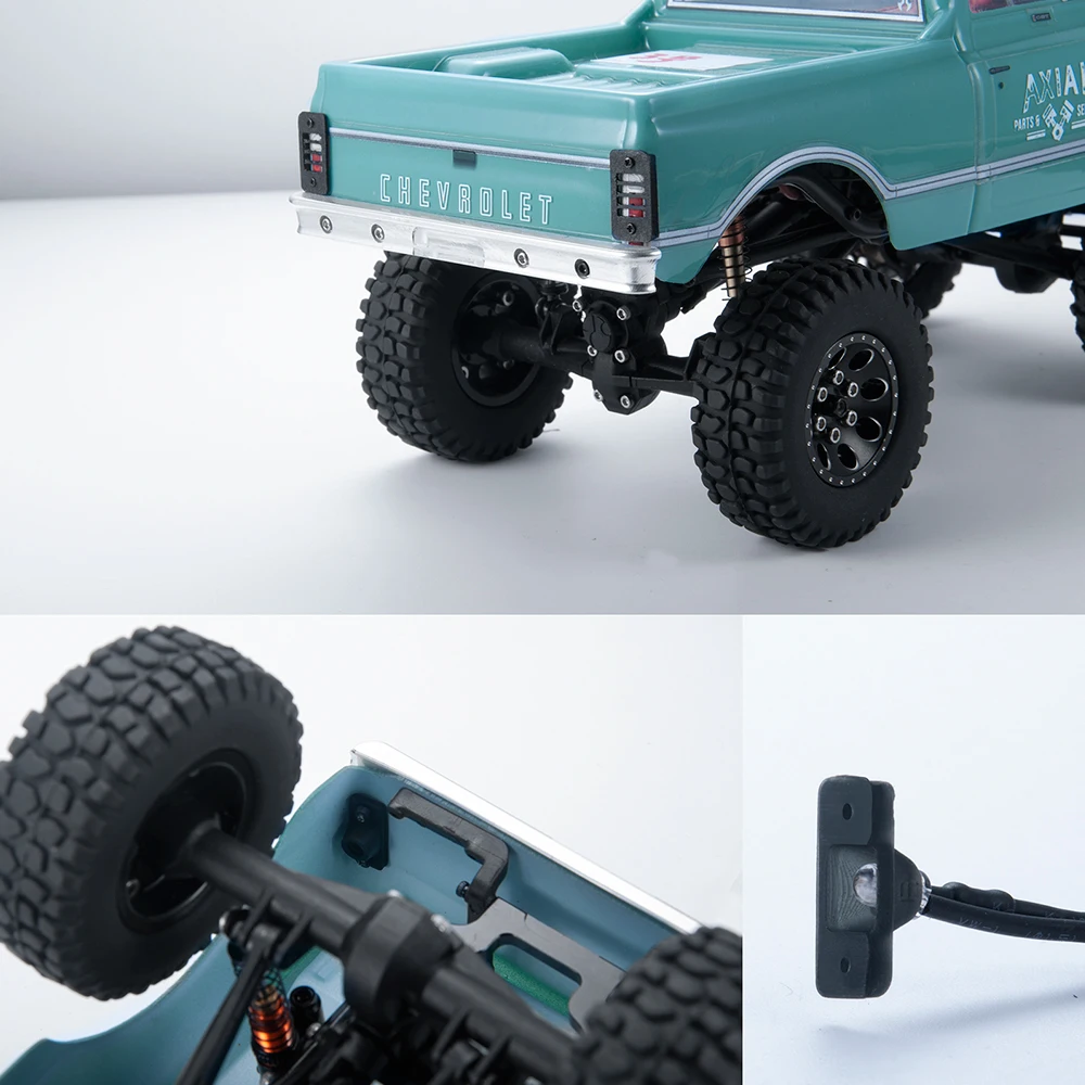 MIBIDAO 1/4 pièces feu arrière feu arrière lumière LED pour 1/24 RC voiture sur chenilles axiale SCX24 AXI00001 pièces