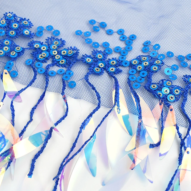 

5/10Yards Meetee 15mm Sequin Tassel Latin Dance Skirt Trimming Tassels Fabric Clothing Decor Fringes Lace DIY Sewing Accessories