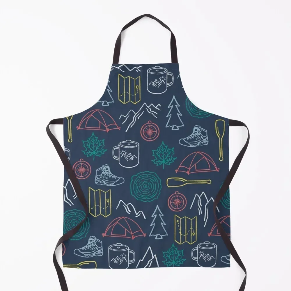 

Outdoor Print Apron Cooking Clothes japanese style Cute Kitchen Accessories Woman Kitchen Apron