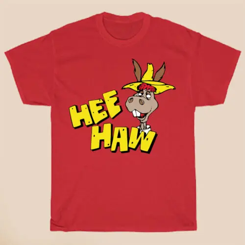 Hee Haw Donkey Country TV Show Men's Red T-Shirt Size S to 5XL