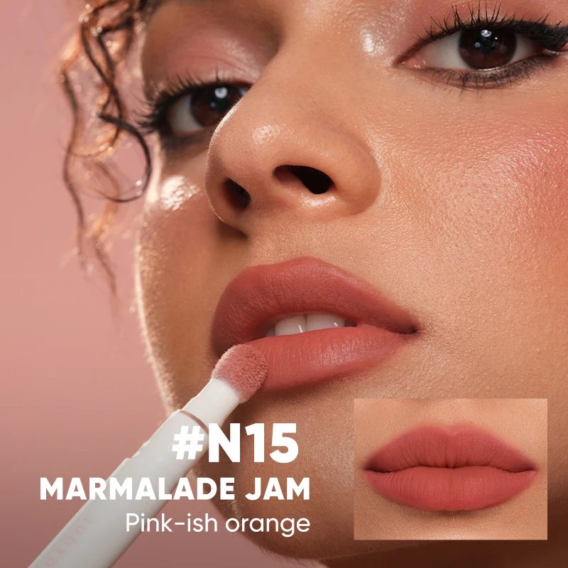 JUDYDOLL Matte Lip Powder Cushion Cream – Velvet-Soft, Non-Drying Lip Stain with a Blurring Finish, Long-Lasting & Gift-Ready fo