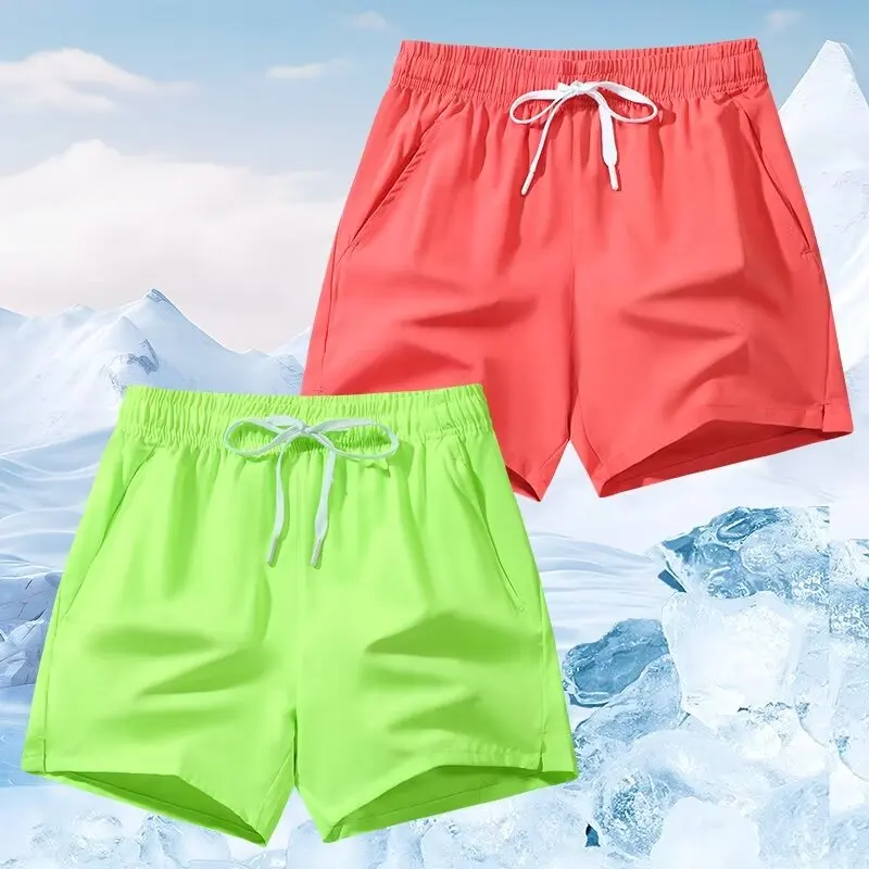Women's Summer Fitness Shorts Quick Dry Breathable Sporty Thin Loose Casual Large Size Three-quarter Length Couple's Pants