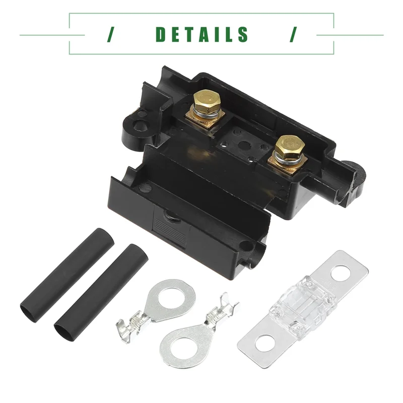 ANS Fuse Holder Kit for Dual Battery System, Fuse Holder, Tube Terminals, Pre Cut Heat Shrink Sleeving ,6 Set (80A)