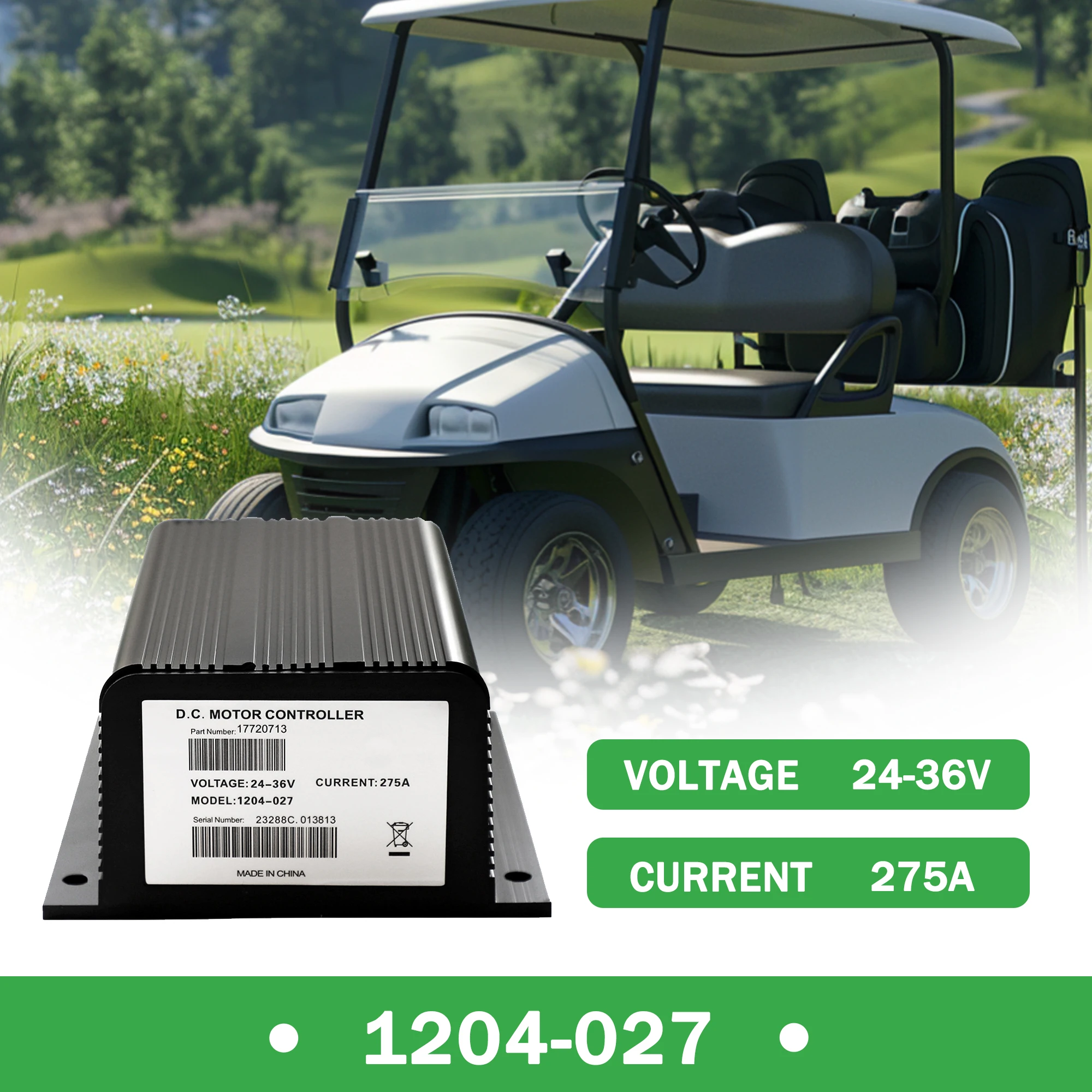0-5k 1204-027 36V 275A Motor Controller for Curtis EZGO Marathon Golf Cart 20972G1 1204-001 1204-009 1204-004 1989-1994