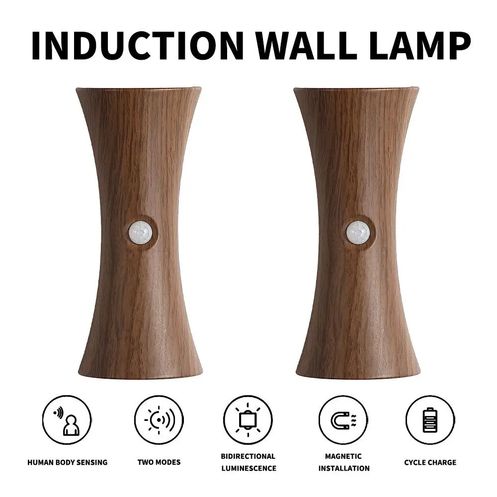 

Creative LED Hourglass Wall Lamp Wireless Up Down Light LED Rechargeable Lamp Magnetic Base Waterproof Bedside Wall Light