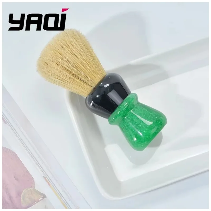 YAQI Green Viper Handle Wet Shave Tools 24MM Boar Bristle Men Shaving Products Shaving Brush For Men Wet Shaving Brush Knot