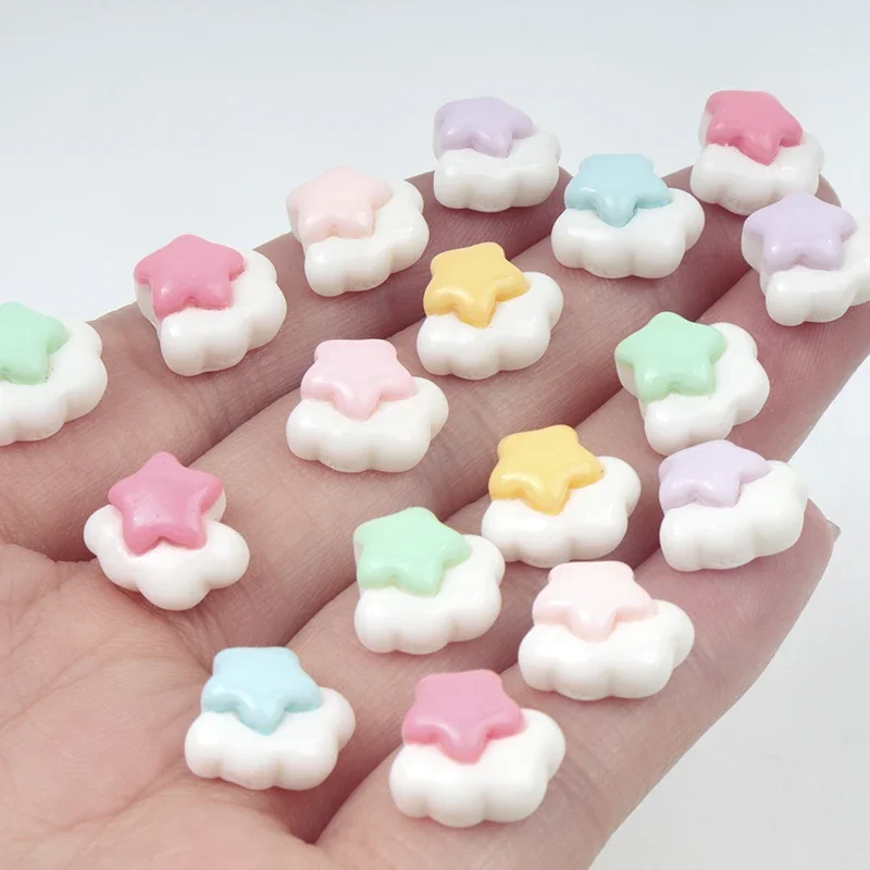 30/300pcs Mini Star Cloud Resin Craft Patch Flatback DIY for Children Handmade Materials Material Scrapbooking Cup Jewellery