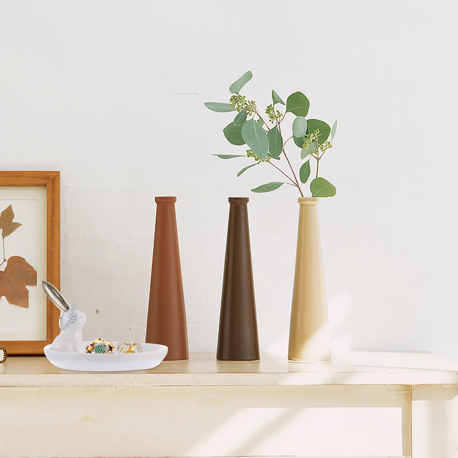 

Ceramic Jewelry Organizer Tray Creative Storage Plate Durable Practical Home Dressing Table Jewelry Storage Plate