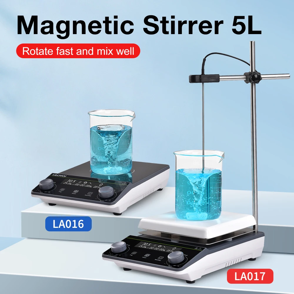 高品質の実験室用マグネチックスターラー,調整可能な電気ミキサー,5l,1600rpm