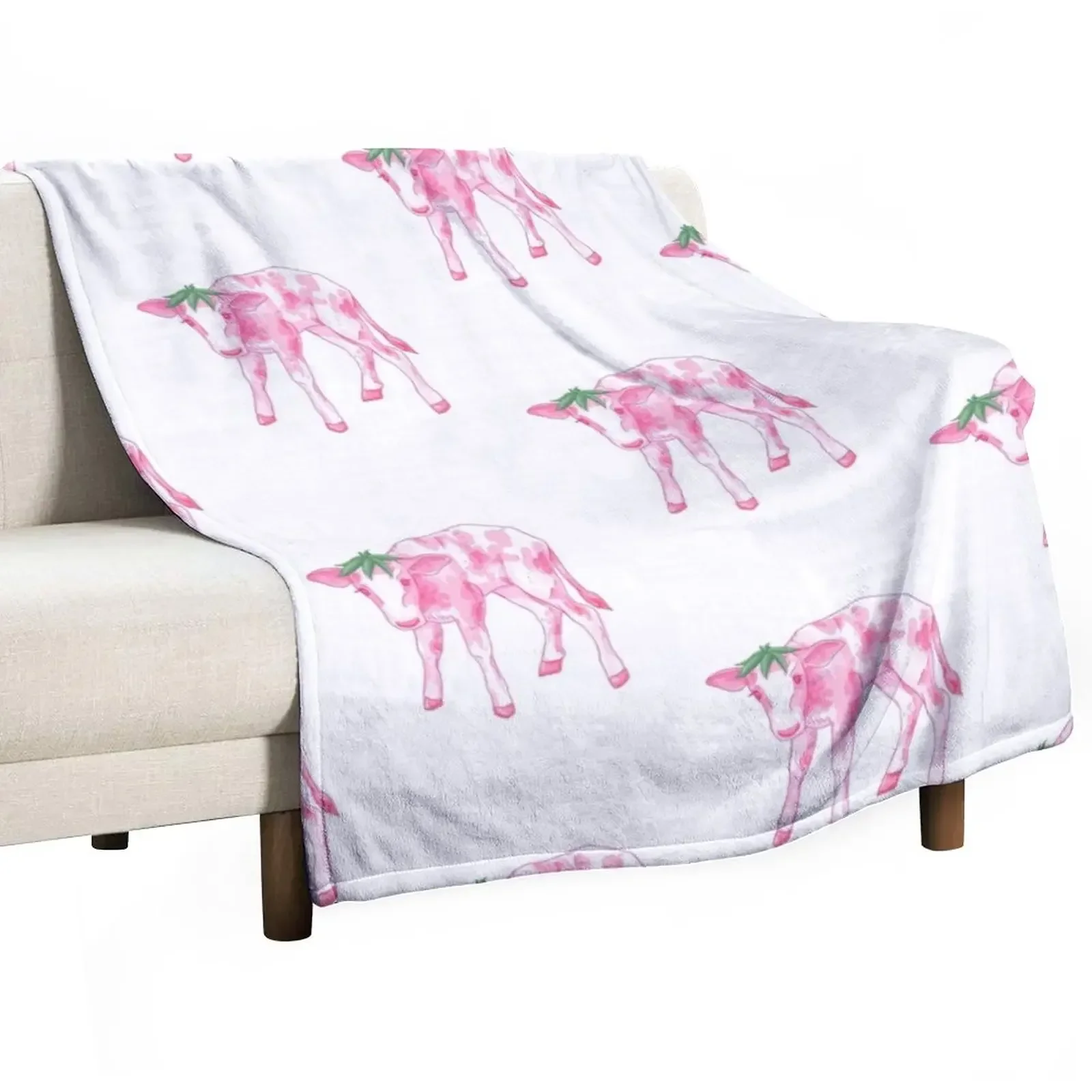 

Strawberry Cow Throw Blanket Sofa halloween Blankets