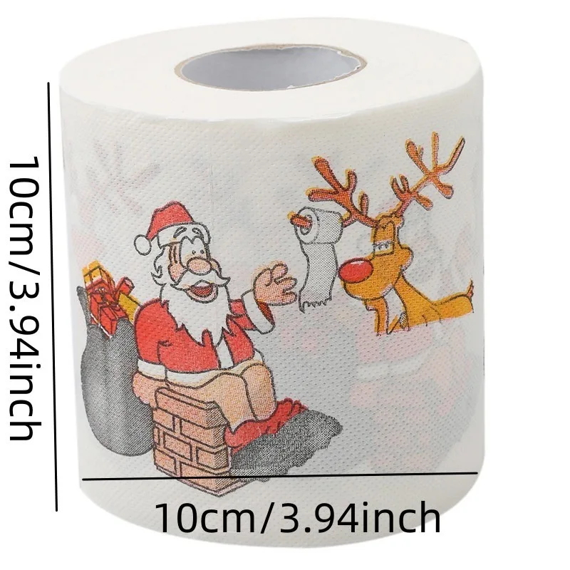 Christmas Santa Claus Bath Toilet Roll Paper Merry Christmas Decoration for Home 2024 Xmas Decor Navidad Natal New Year Gift