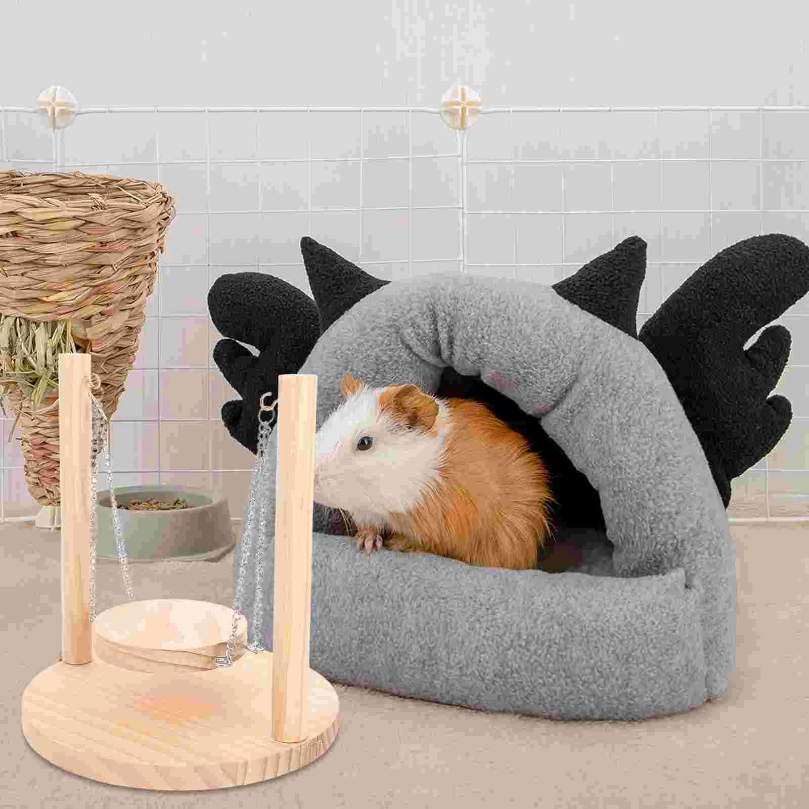 Hammock Hamster Swing Toy Decorative Climbing Molar Striped Bass Funny Khaki for Small Animal