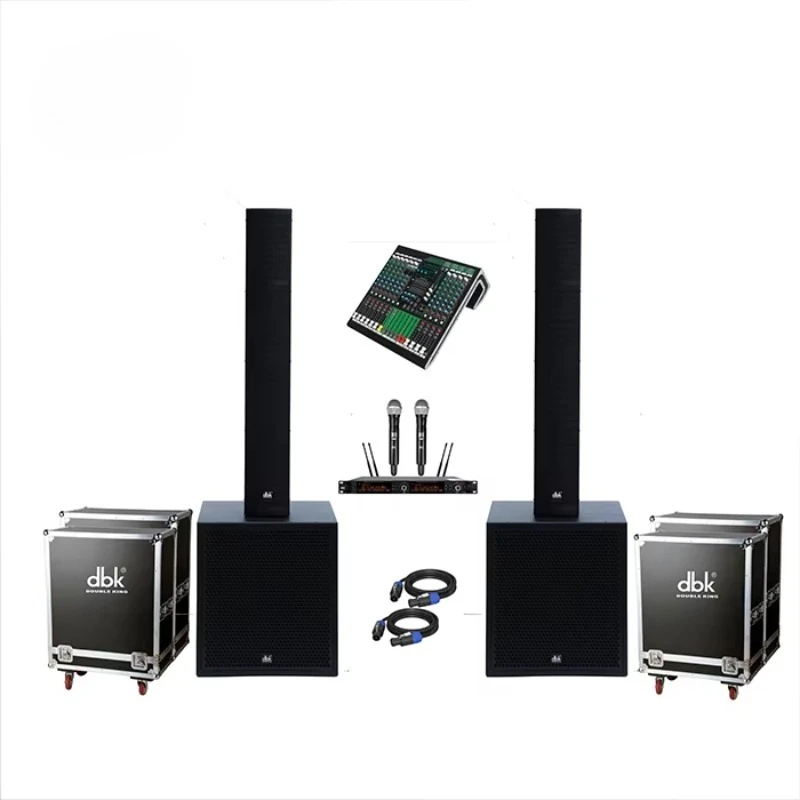 Line Array Column System Outdoor Party Speakers Sound Audio 900W Active Subwoofer 3 Channel Column Speaker System
