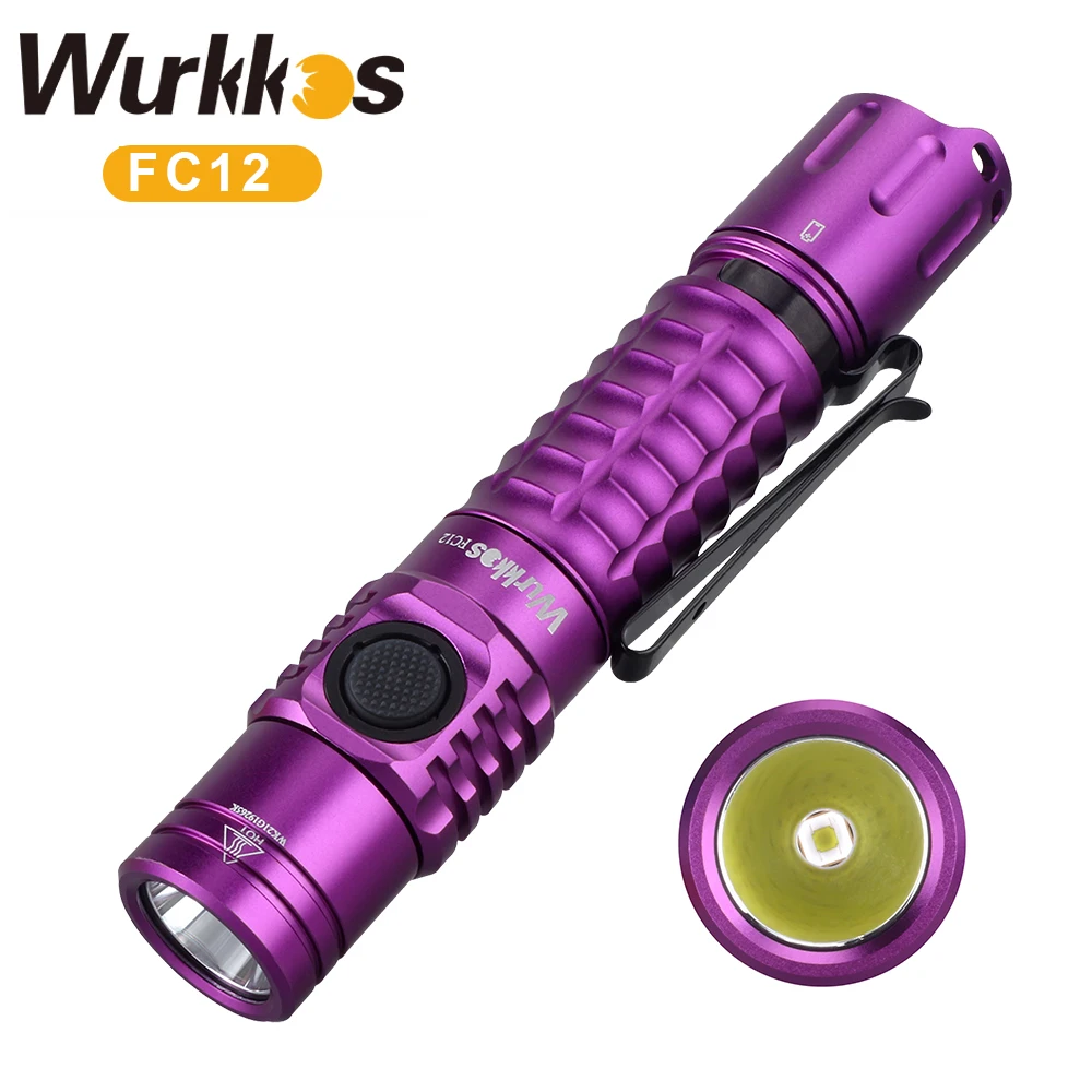 Wurkkos FC12 torce ricaricabili torce tattiche LED 18650 SFT40 2000lm ATR indicatore di alimentazione USB-C IPX8 EDC Camp Lighting