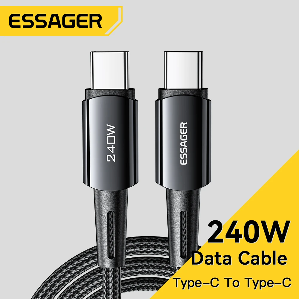 Essager 240W Super Fast Charge Type-C 66W Kabel USB do szybkiego ładowania 6A do iPhone 15 Pro Redmi K50 Macbook Xiaomi Samsung