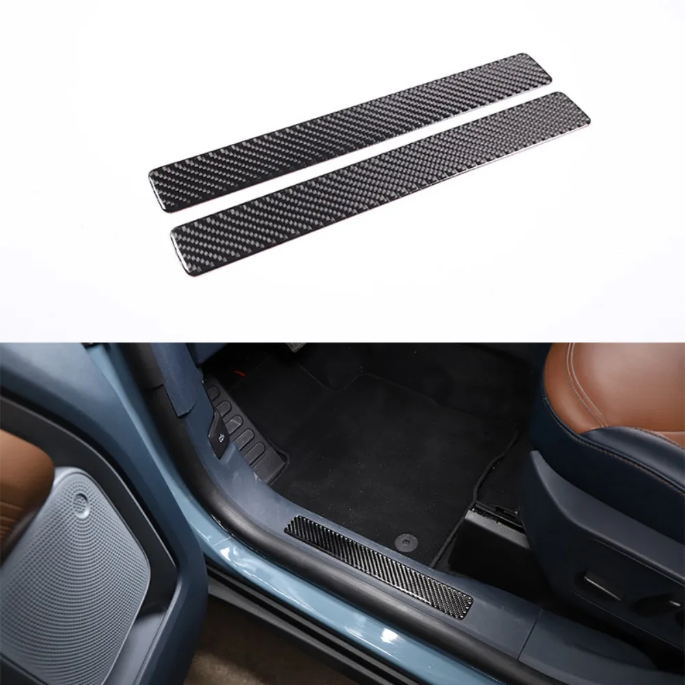 

Front Door Built-in Threshold Stickers For 22 Ford Maverick Soft Carbon