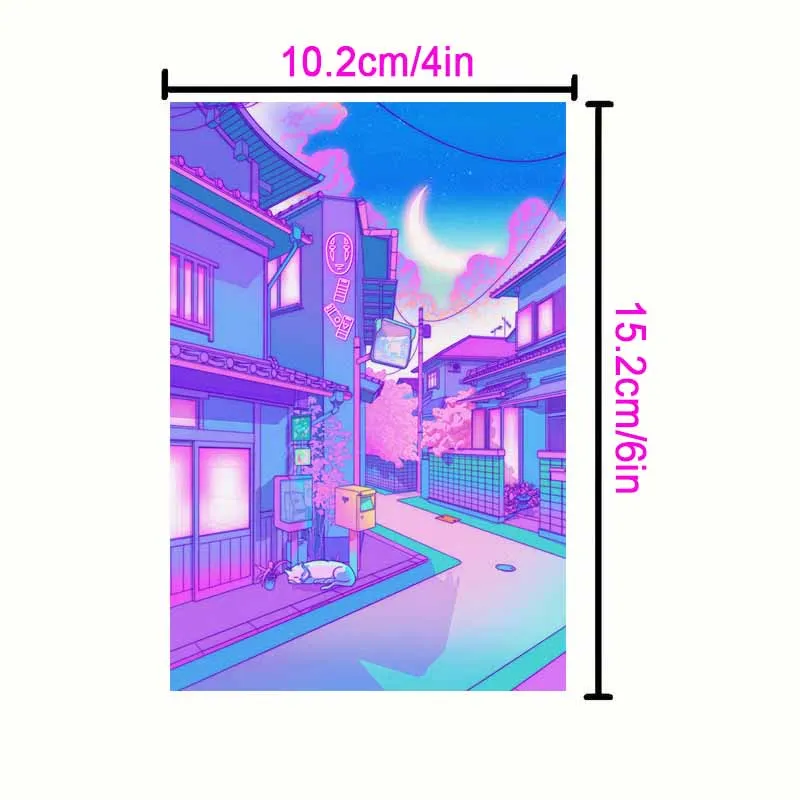 10/30 قطعة Ins الفن الوردي شارع مشهد بطاقة بريدية جدار الكولاج عدة ملصق DIY بها بنفسك غرفة النوم Decpration يطبع صور الدعائم الخلفية #2