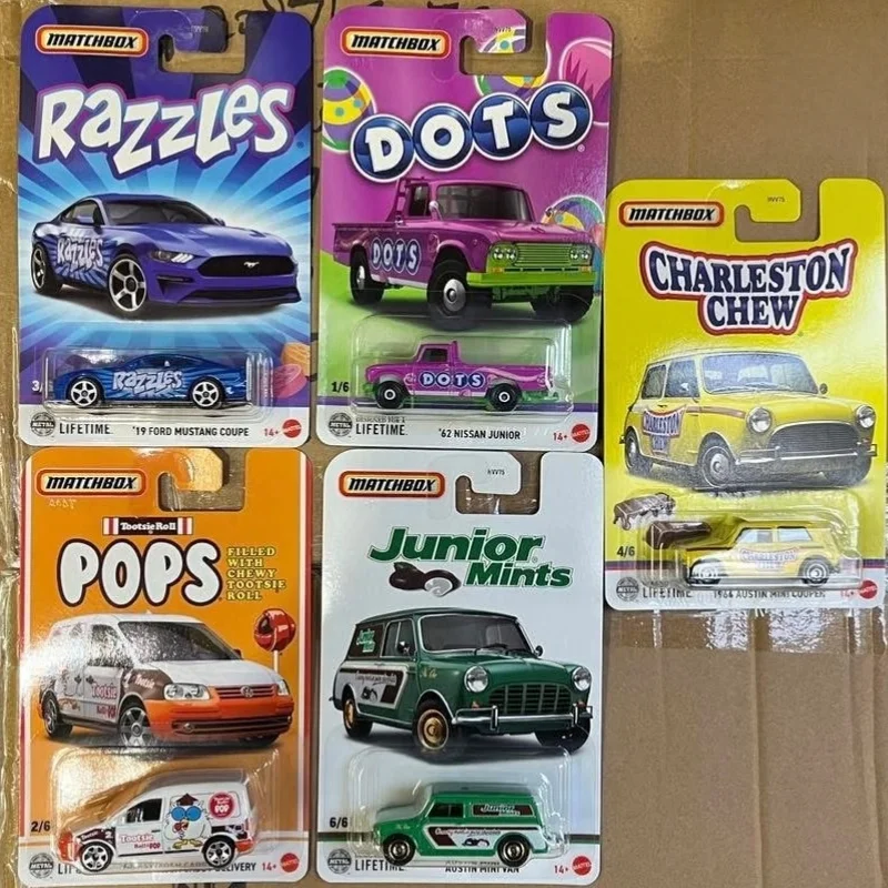 

Коллекционная модель автомобиля Matchbox 1/64 серии Candy 2025: минивэн Asutin, Ford F150 SVT, Mustang Coupe, литая под давлением