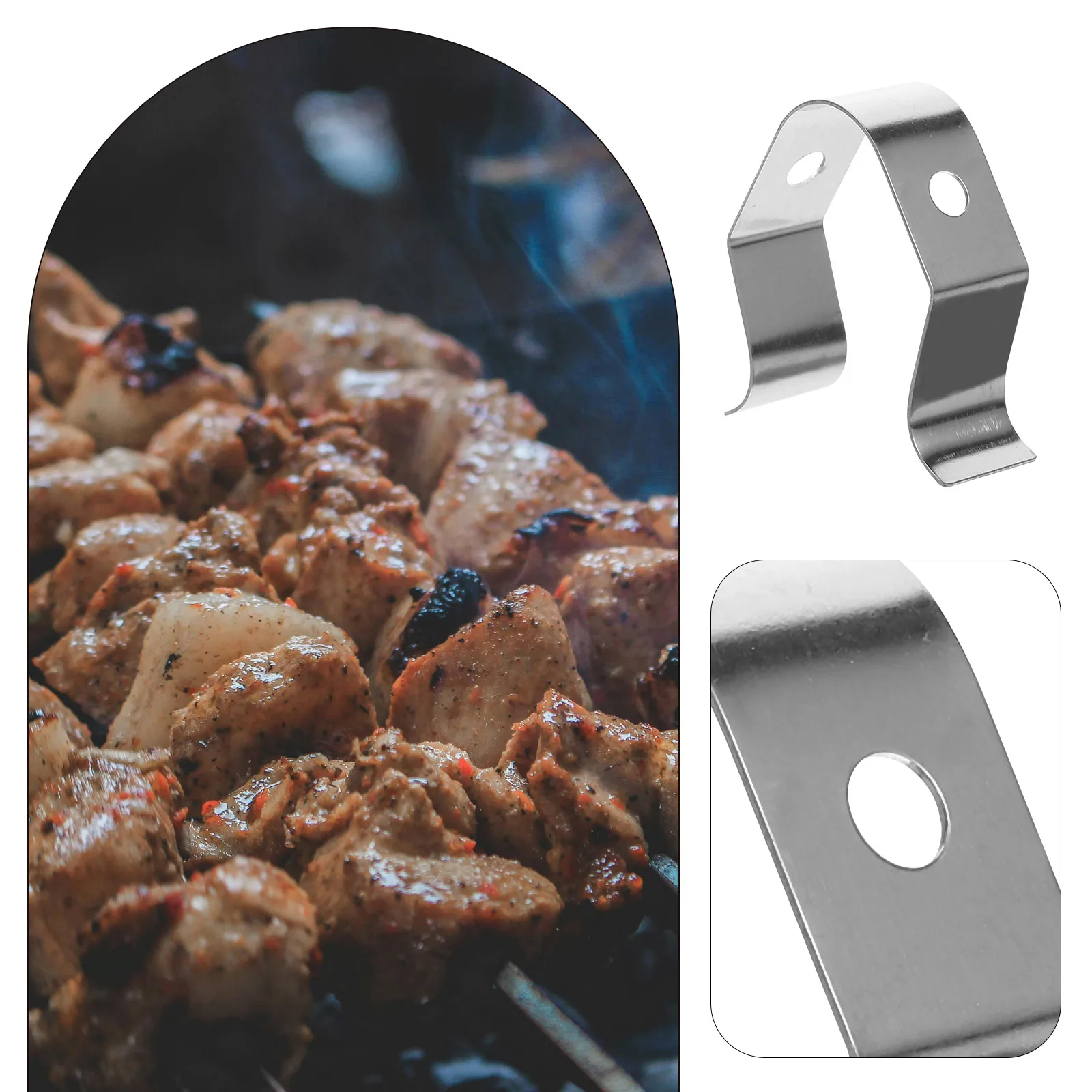 

4 Pcs Meat Thermometers Clip Bbq Temp Probe Fryer Holder Kitchen Barbecue Grill