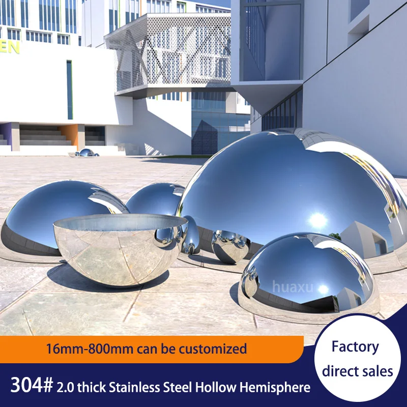 

Stainless Steel Spherical Mirror Head, Hollow Decorated, Diameter 16mm-800mm 304 Material, 2.0mm Thick