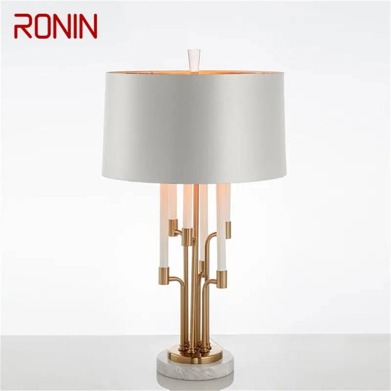 

RONIN Postmodern Table Lamp LED Creative Luxurious Marble Desk Light For Home Living Room Bedroom Bedside Decor