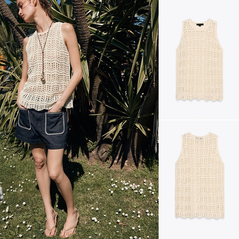 

Новый летний женский простой вязаный круглый топ Ne Svel с вышивкой Me, свободный крой из полиэфирного волокна