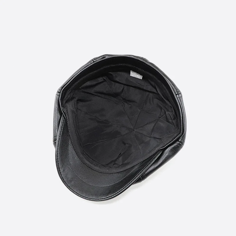 British Octagonal Hat Middle-aged And Elderly Winter Outdoor Keep Warm Peaked Cap Men Vintage Painter Beret 4