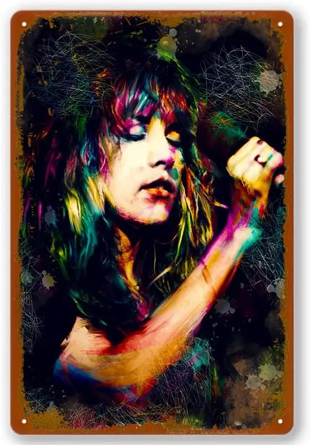 1P,Wanfst Optional Stevie Nicks Poster Vintage Metal Aluminium Sign Tin Sign-Home Decor Garage Man Cave Wall Art 12