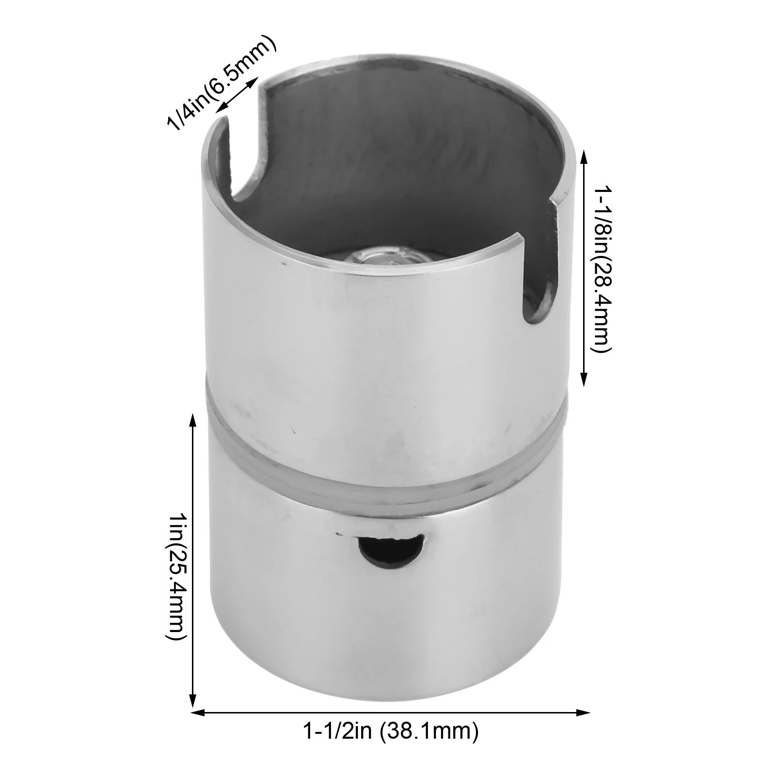 1pc 304 Stainless Steel 360 Degree Drop‑in Swivel Marine Fishing Pole Converter for Rod Holder Drop‑in Swivel Marine Boat Swivel